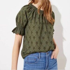 LOFT, NWT Olive Green Blouse